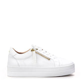 Abbee White Leather Trainers