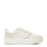 Adalaya Off White Leather Trainers
