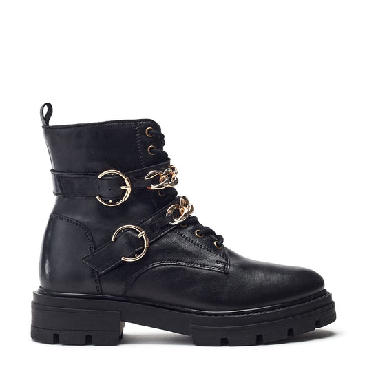 Alesa Black Leather Boots