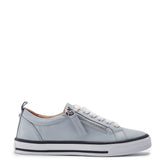 Alexie Light Blue Leather Trainers
