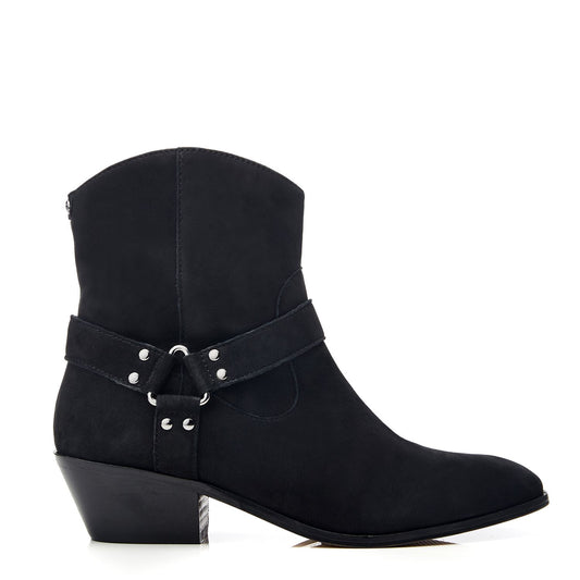 Alexiia Black Nubuck Boots