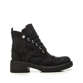 Aleyza Jet Black Alcantara Boots