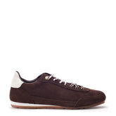 Ares Dark Brown Suede Trainers