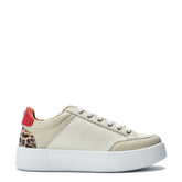 Aronte Off White Leather Trainers
