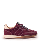 Aveline Burgundy Suede Trainers