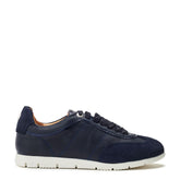 Avrel Navy Leather Trainers