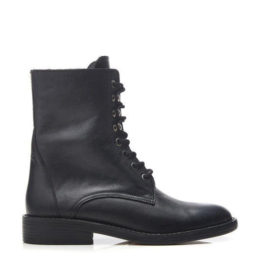 Halsey Black Leather Boots