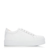 Kendall White Leather Trainers