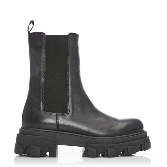 Movi Black Leather Boots