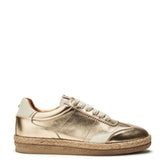 Baibe Gold Leather Trainers