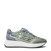 Bassia Denim Raffia Trainers