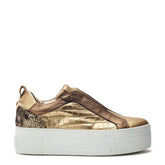 Beach 50 Gold Leather Trainers