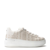 Beelia Off White Snake Print Trainers
