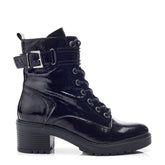 Beyza Black Patent Leather Patent Leather Boots