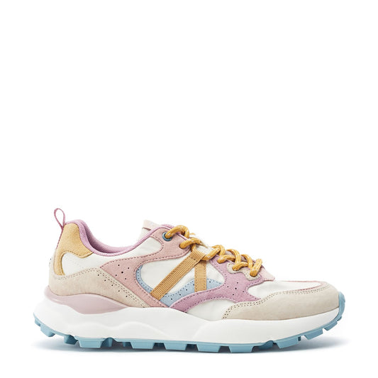 Blainey White Pink Textile Trainers