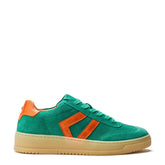 Bramble Dark Green Suede Trainers