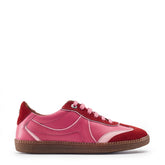 Brioni Pink-Red Leather Trainers