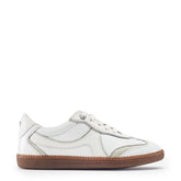 Brioni White Snake Print Leather Trainers