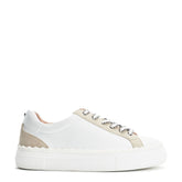 Brosa White Leather Trainers