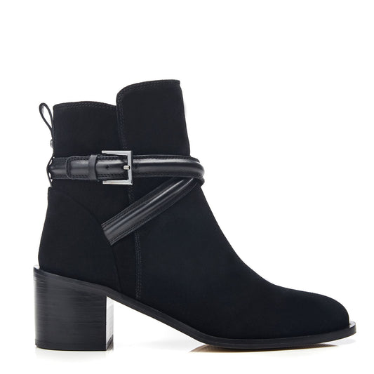 Carliy Black Suede Boots
