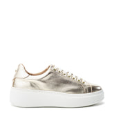 Cherrie Gold Leather Trainers
