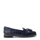Erinn Navy Patent Mocc Croc Shoes