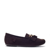 Essana Dark Brown Suede Shoes