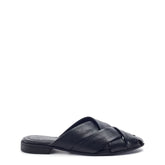 Faylia Black Leather Shoes