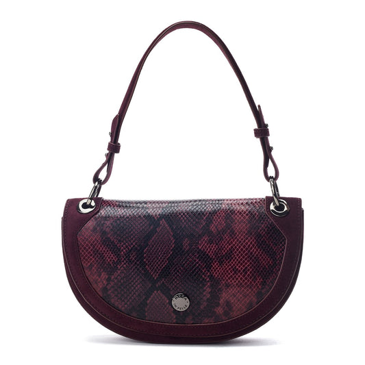 Fillipa Bag Burgundy Snake Print
