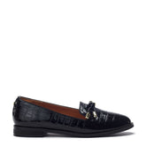 Fillipa Black Patent Mocc Croc Shoes