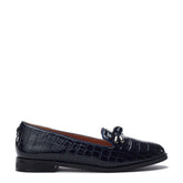 Fillipa Navy Patent Mocc Croc Shoes