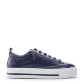 Flissie Navy Leather Trainers