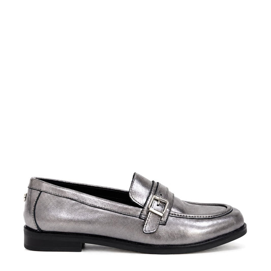 Freda Pewter Leather Shoes