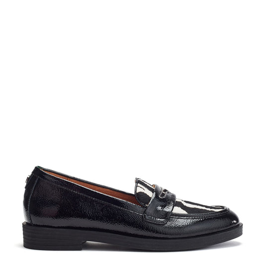 Fumia Black - Zebra Patent Leather Shoes