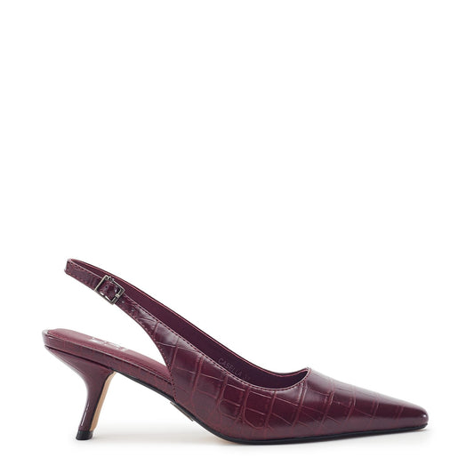 Gasella Burgundy Patent Mocc Croc Shoes