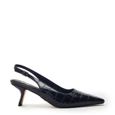 Gasella Black Patent Mocc Croc Shoes