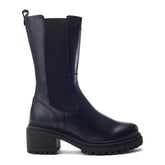 Geelia Black Leather Boots