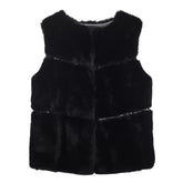 Gianna Gilet Black Faux Fur