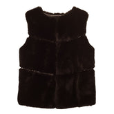 Gianna Gilet Dark Brown Faux Fur