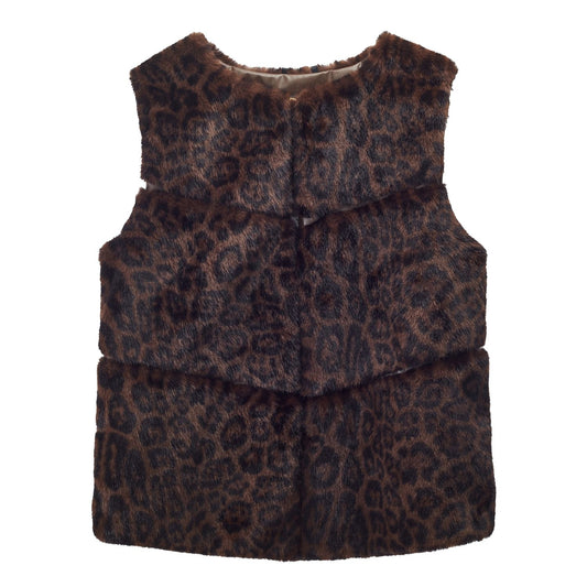 Gianna Gilet Leopard Faux Fur