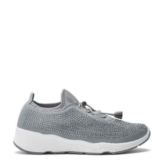 Giavanna Grey Textile Trainers
