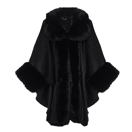 Gloria Poncho Black Textile