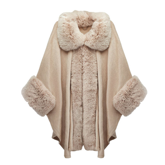 Gloria Poncho Cream Textile