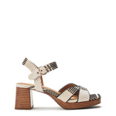 Grechian Off White Textile Sandals