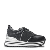 Greyla Black Textile Trainers