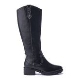 Hazay Black Leather Boots