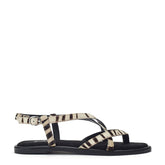 Jacaran Zebra Pony Hair Sandals