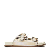 Janettie Off White Textile Sandals