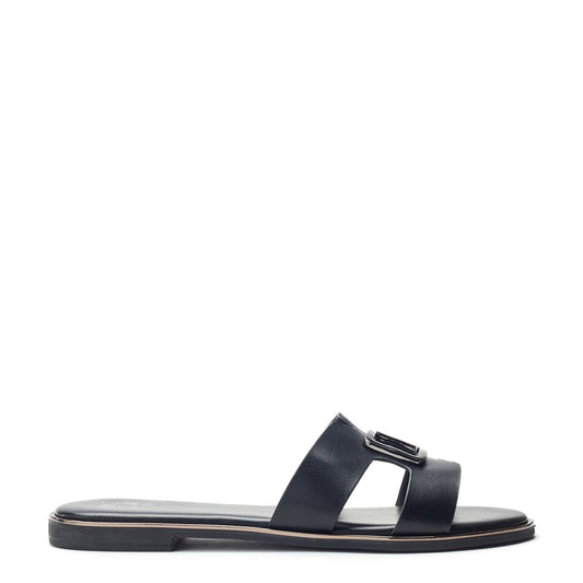 Jeanie Black Porvair Sandals