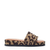 Jelena Leopard Textile Sandals